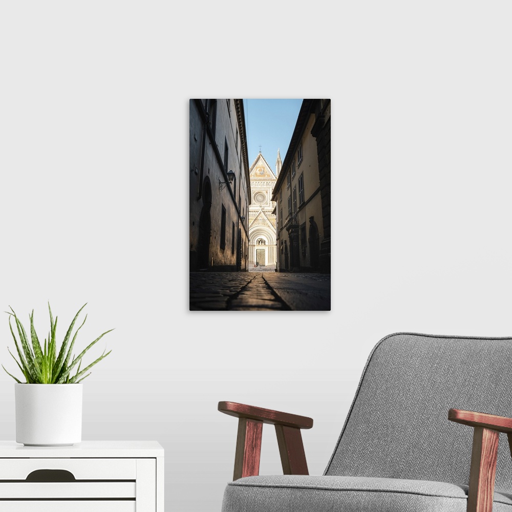 A modern room featuring Orvieto Cathedral from the old town, Terni province, Umbria, Italy.