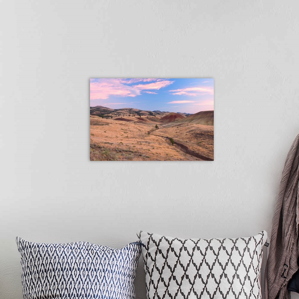 A bohemian room featuring Painted Hills, John Day Fossil Beds National Monument, Oregon, USA.