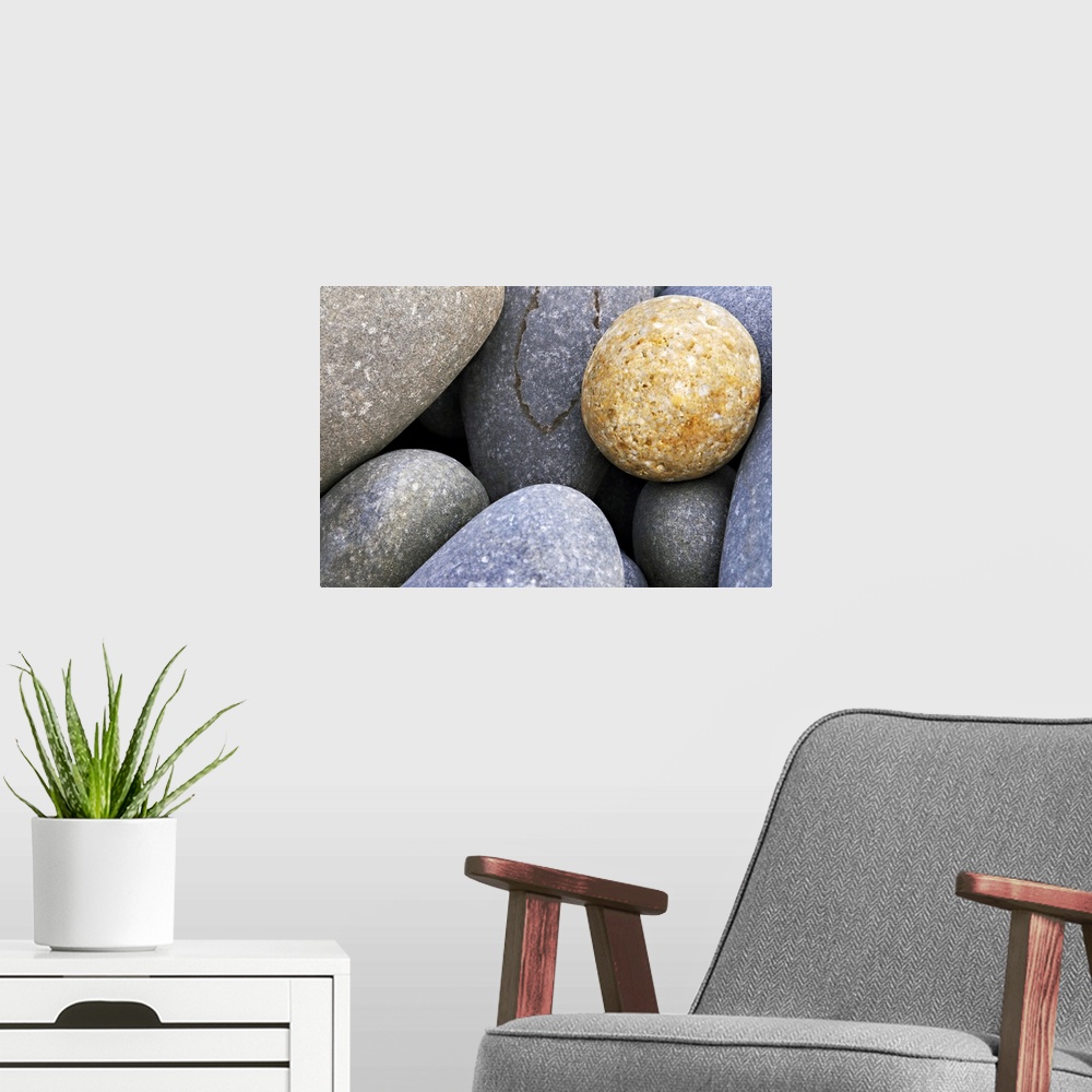A modern room featuring Pebbles in Sandymouth Beach, Cornwall, UK