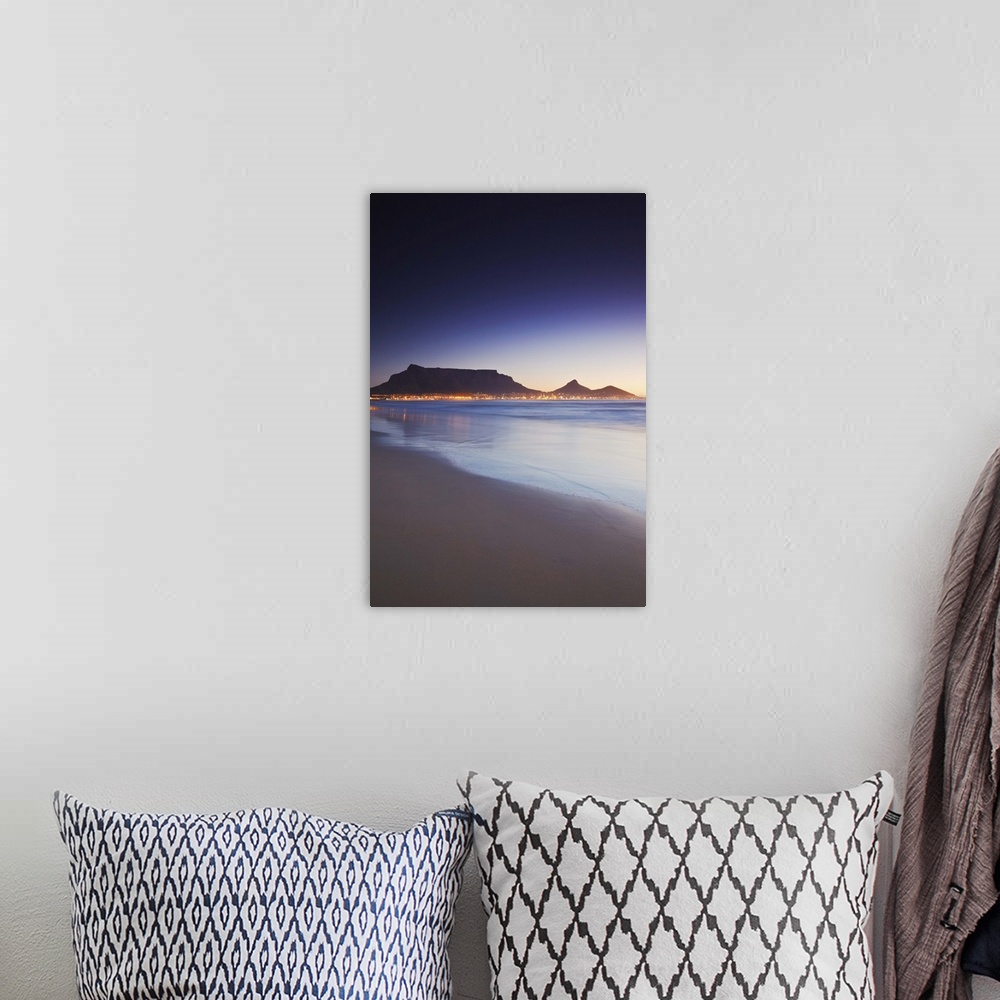 A bohemian room featuring View of Table Mountain at sunset from Milnerton beach, Cape Town, Western Cape, South Africa