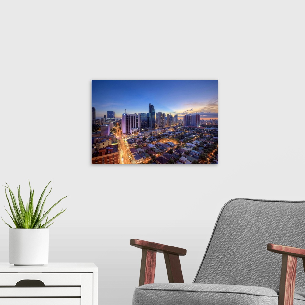 A modern room featuring Philippines, Manila, Makati Business District, Makati Avenue and City Skyline