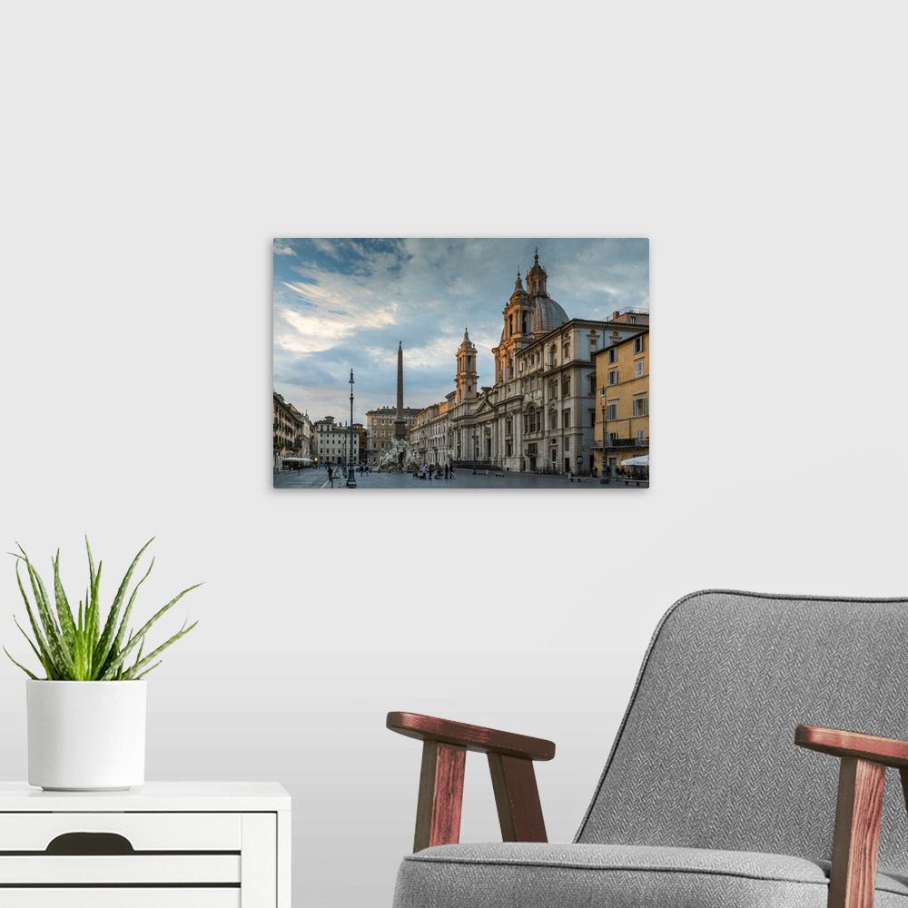 A modern room featuring Piazza Navona, Rome, Lazio, Italy.
