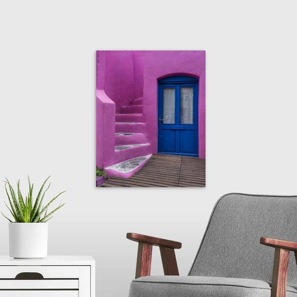 A modern room featuring Pink House, Old Town Of Collioure,  Pyrenees-Orientales, France
