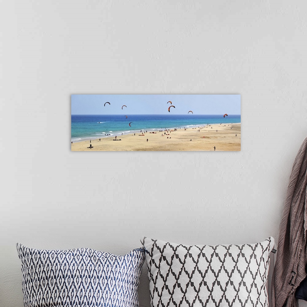 A bohemian room featuring Playa de Sotavento de Jandia. Fuerteventura, Canary Islands