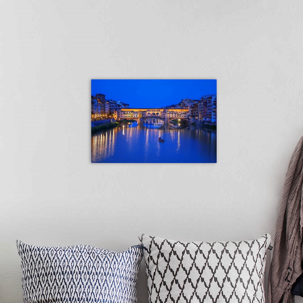 A bohemian room featuring Ponte Vecchio, Florence, Tuscany, Italy, Europe.