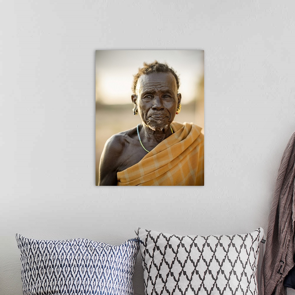 A bohemian room featuring Portrait of Ayke Bito, Hamar Tribe, Omo Valley, Ethiopia