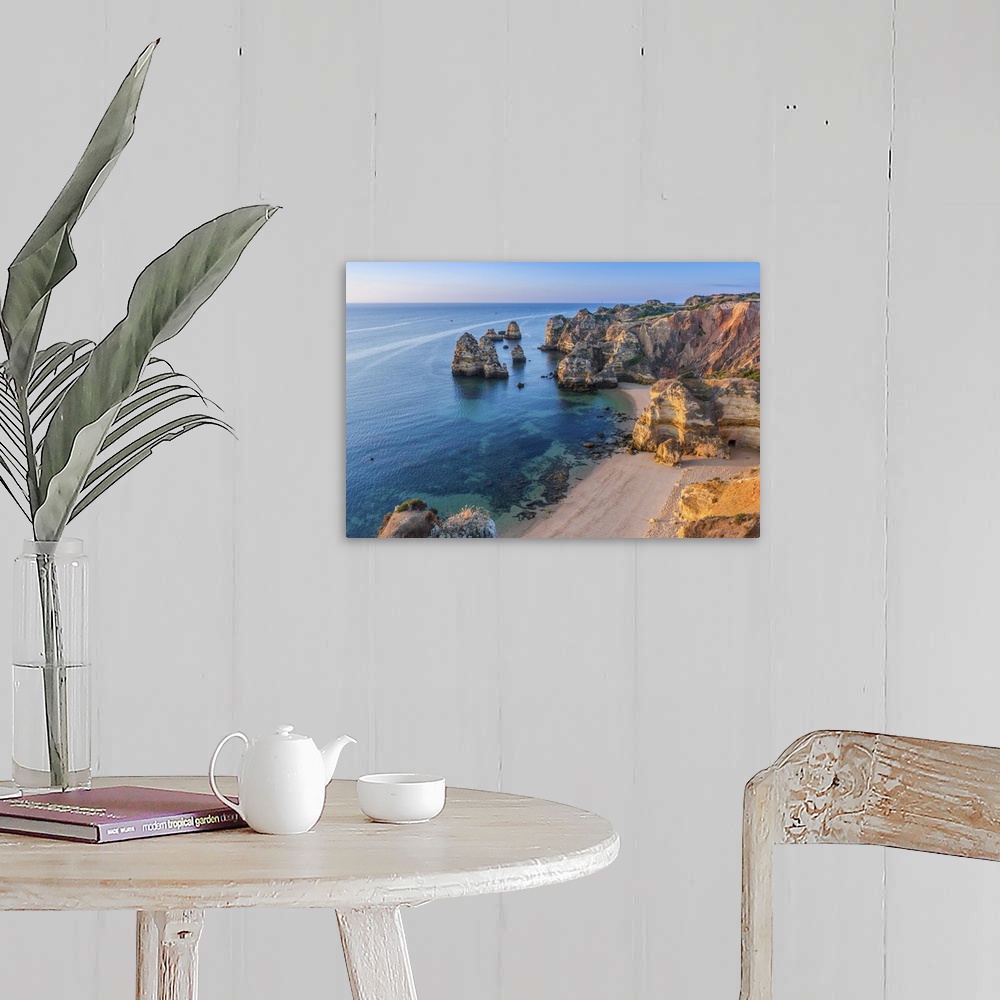 A farmhouse room featuring Portugal, Algarve, Lagos, overlooking Camilo Beach (Praia do Camilo)