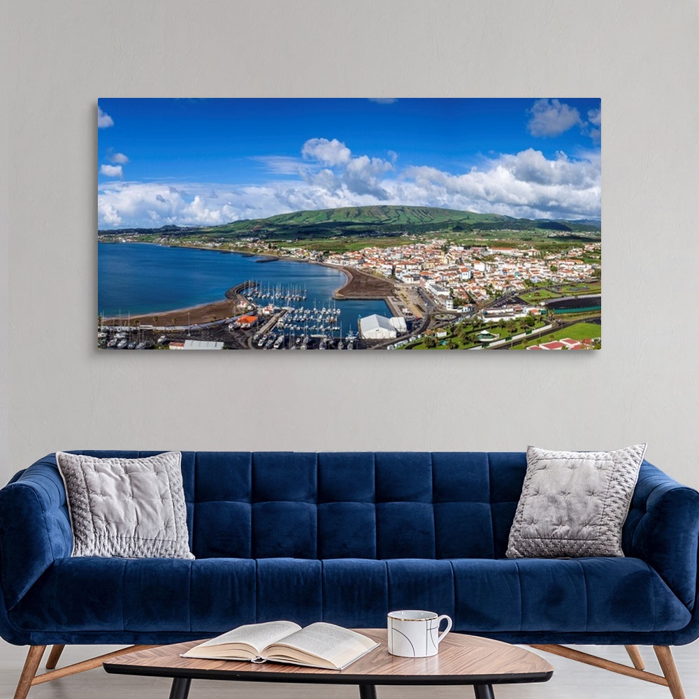 A modern room featuring Portugal, Azores, Terceira Island, Praia da Vitoria, morning