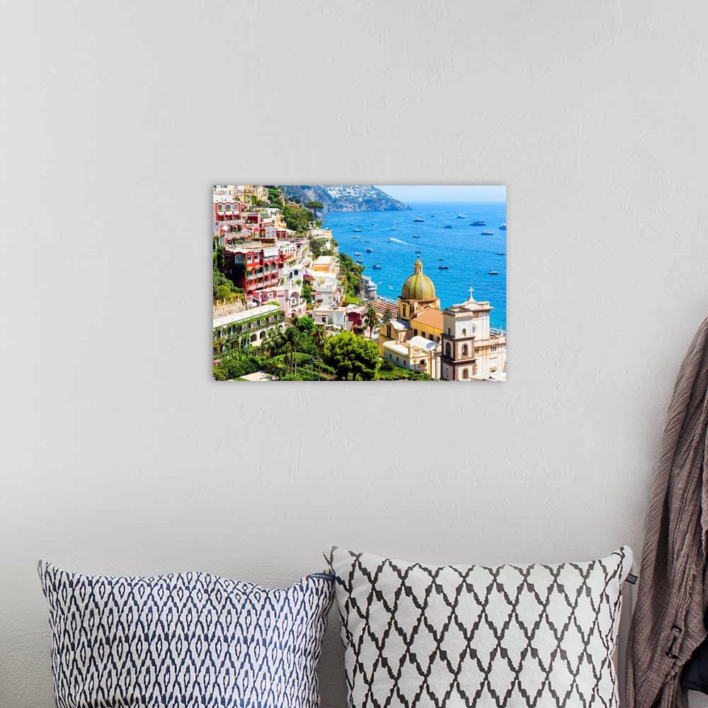 A bohemian room featuring Positano, Amalfi Coast, Salerno Province, Campania, Italy