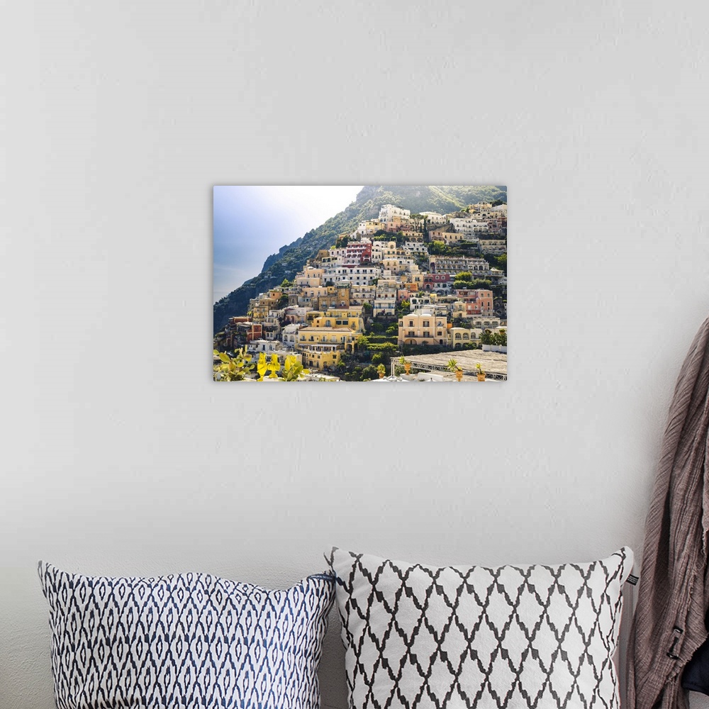 A bohemian room featuring Positano, Amalfi Coast, salerno province, Campania, Italy