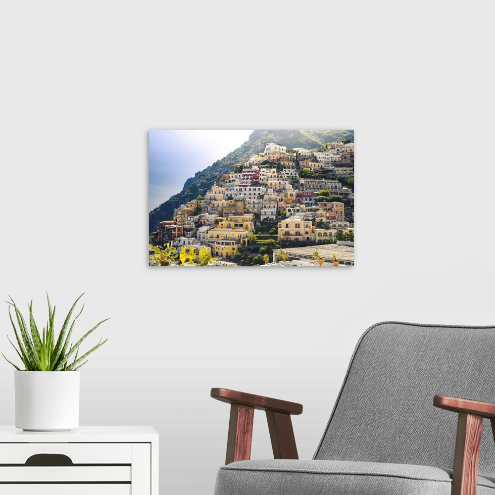 A modern room featuring Positano, Amalfi Coast, salerno province, Campania, Italy