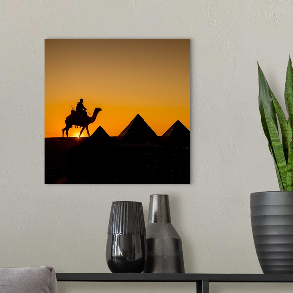 A modern room featuring Pyramids of Giza, Cairo, Egypt.