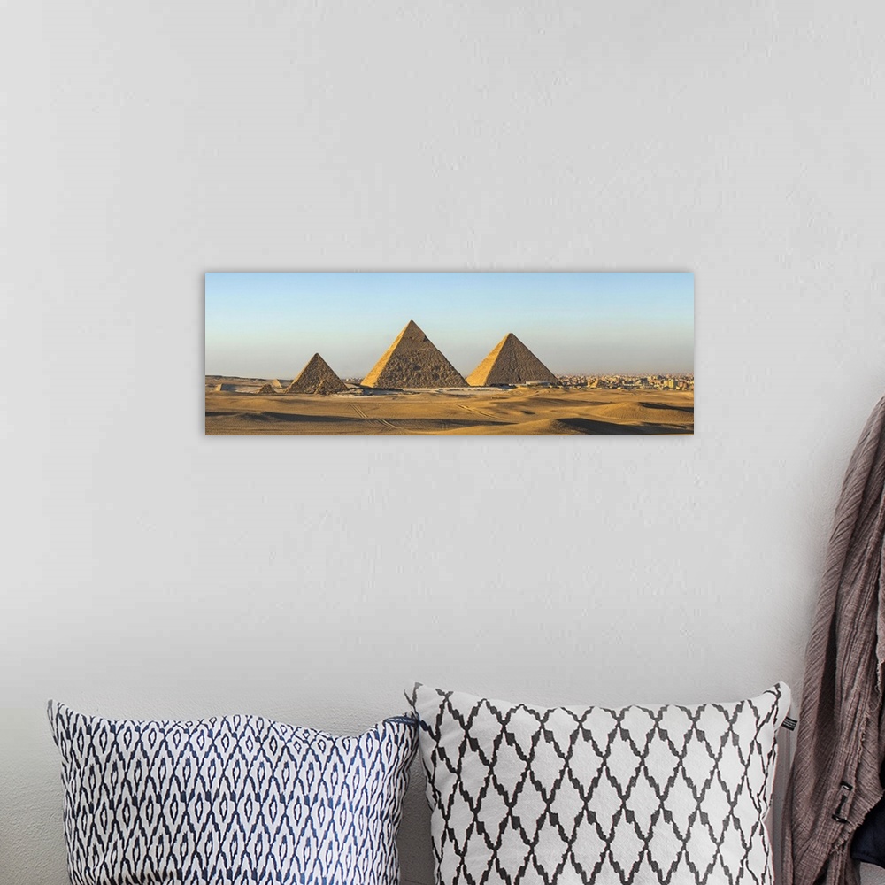 A bohemian room featuring Pyramids of Giza, Giza, Cairo, Egypt.