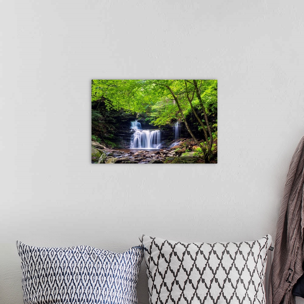 A bohemian room featuring R.B. Ricketts Falls, Ricketts Glen State Park, Sullivan County, Pennsylvania, Usa