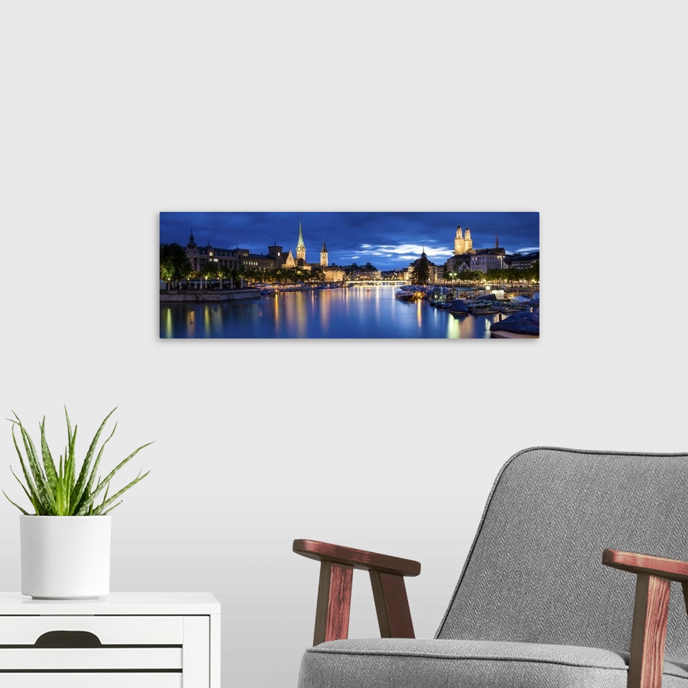 A modern room featuring River Limmat, Zurich, Switzerland