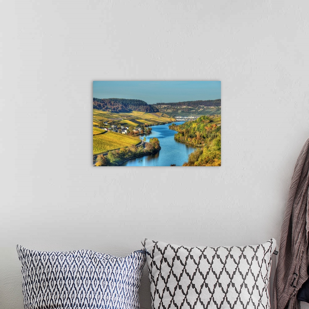 A bohemian room featuring River Mosel With Nittel At Fall, Rhineland-Palatinate, Germany