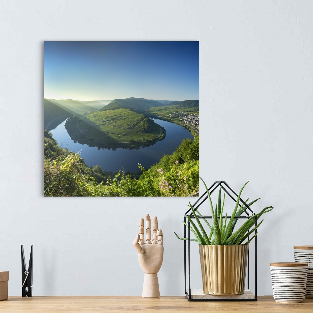 A bohemian room featuring View of River Moselle, Bremm, Rhineland-Palatinate, Germany.