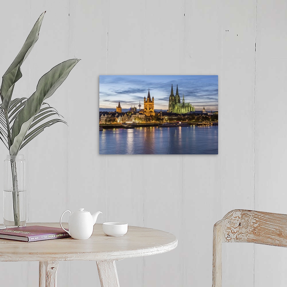 A farmhouse room featuring River Rhine, and Cathedral (Dom), Cologne (Koln), North Rhine Westphalia, Germany, Europe