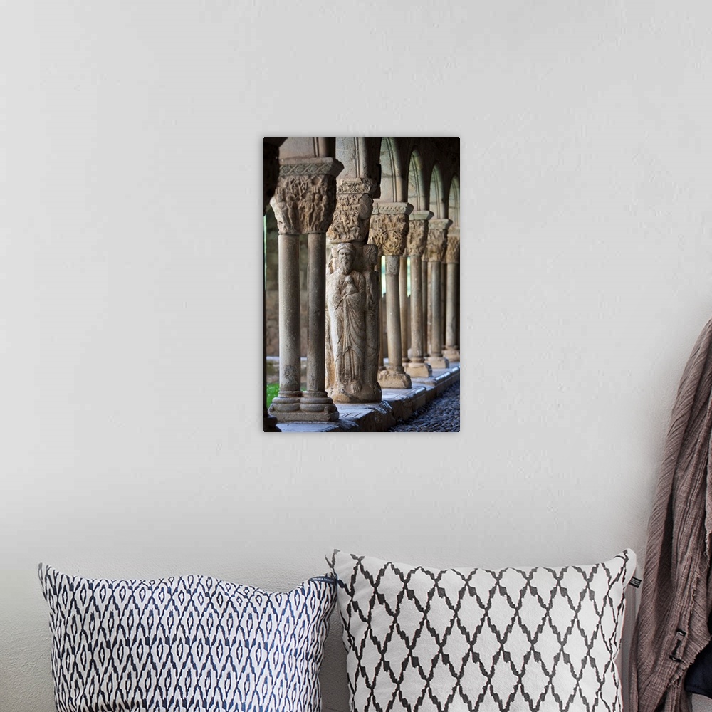 A bohemian room featuring Romanesque Cloisters, St Bertrand De Comminges, Haute-Garonne, Pyrenees, France