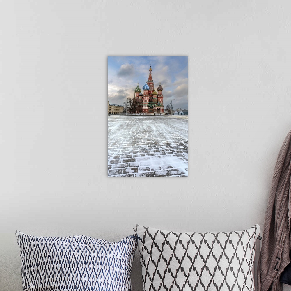 A bohemian room featuring Russia, Moscow, Red Square, St. Basil's Cathedral.