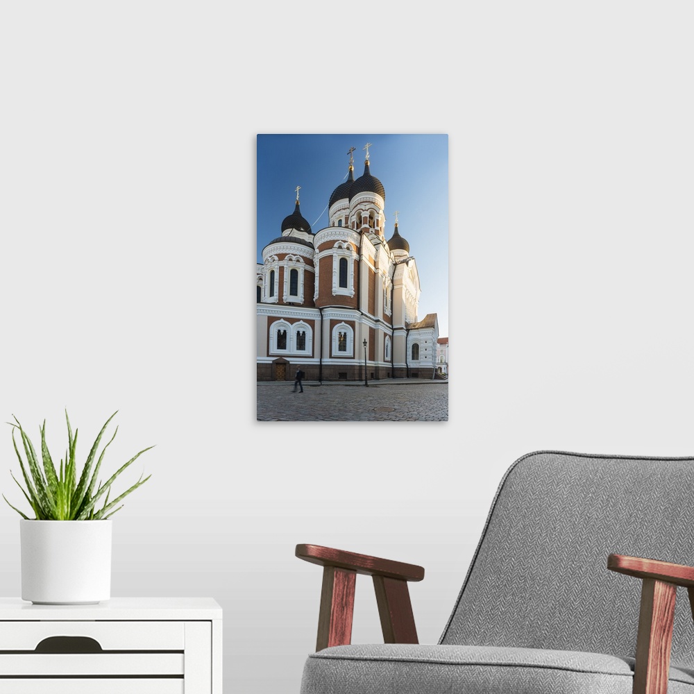 A modern room featuring Exterior of Russian Orthodox Alexander Nevsky Cathedral, Toompea, Old Town, Tallinn, Estonia, Europe