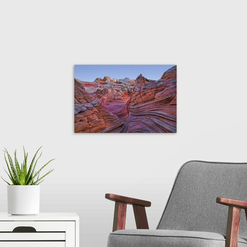 A modern room featuring Sandstone erosion landscape in White Pocket. USA, Arizona, Coconino, Vermillion Cliffs, White Poc...
