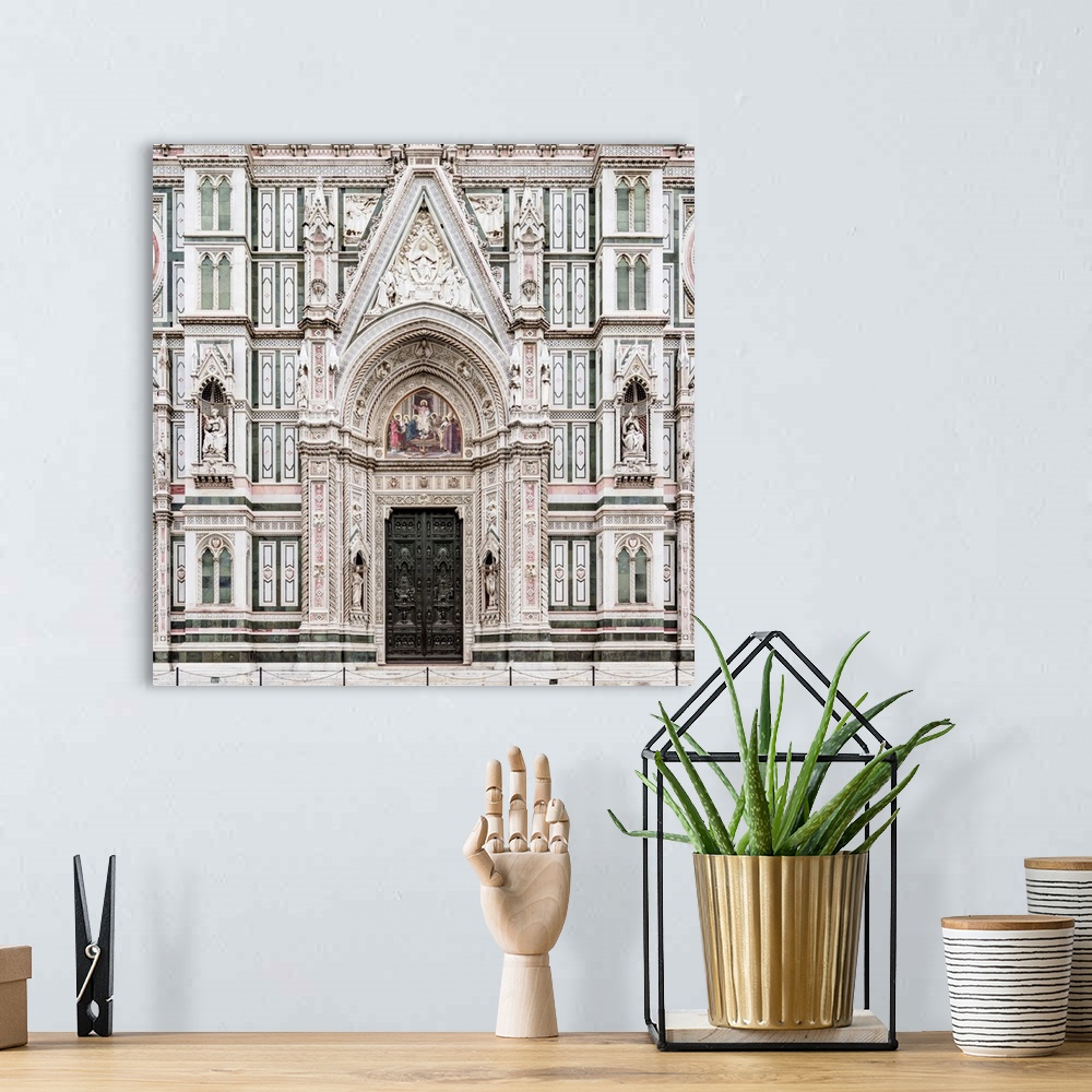 A bohemian room featuring Santa Maria del Fiore Cathedral, detailed view, Florence, Tuscany, Italy.