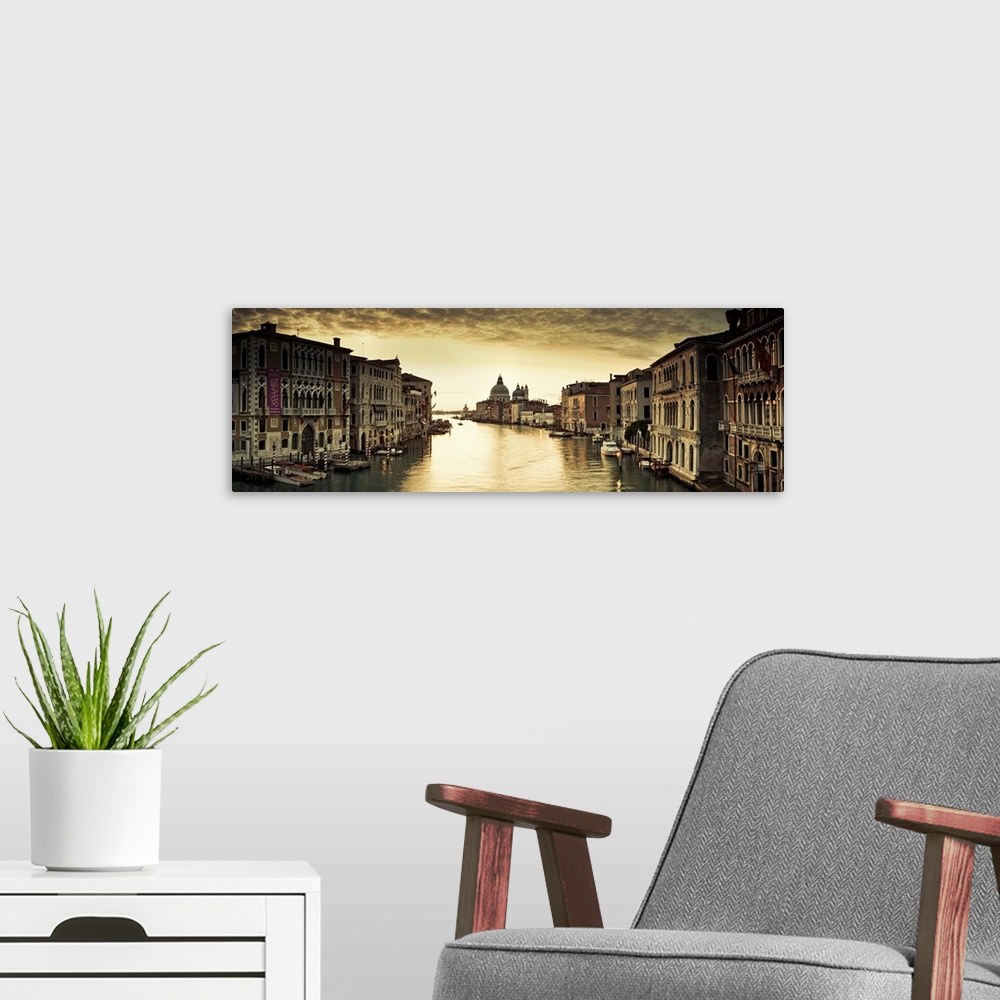 A modern room featuring Santa Maria Della Salute, Grand Canal, Venice, Italy