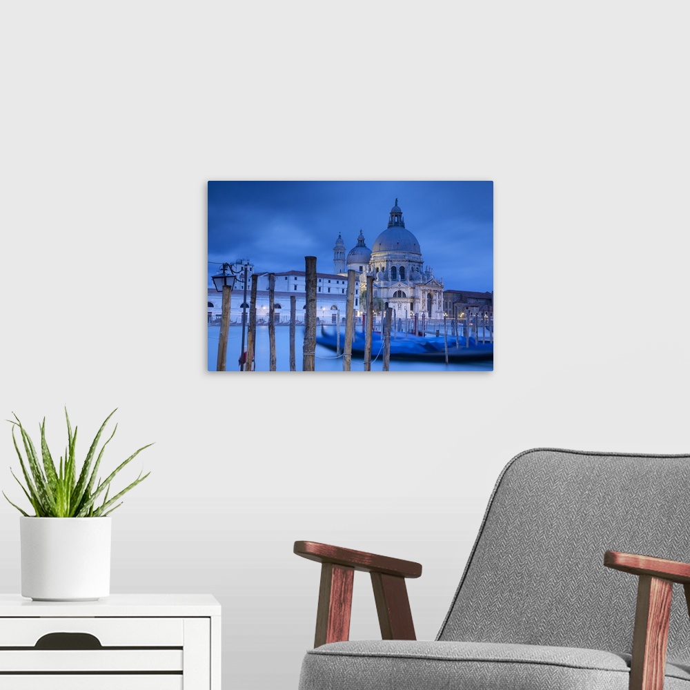 A modern room featuring Santa Maria Della Salute, Grand Canal, Venice, Italy