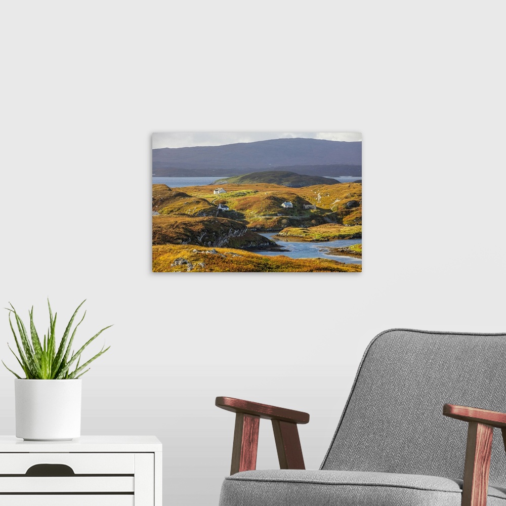 A modern room featuring Scalpay, Isle of Scalpay, Isle of Harris, Outer Hebrides, Scotland