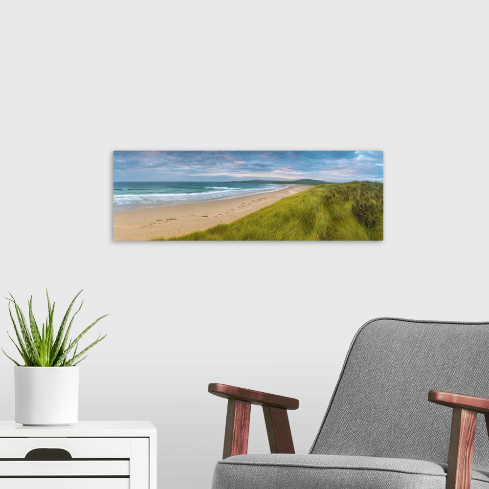 A modern room featuring UK, Scotland, Argyll and Bute, Islay, Machir Bay from Sand Dunes