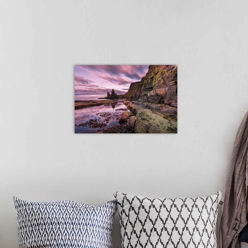 A bohemian room featuring Europe, United Kingdom, Scotland, Duncansby Point, sea cliffs.