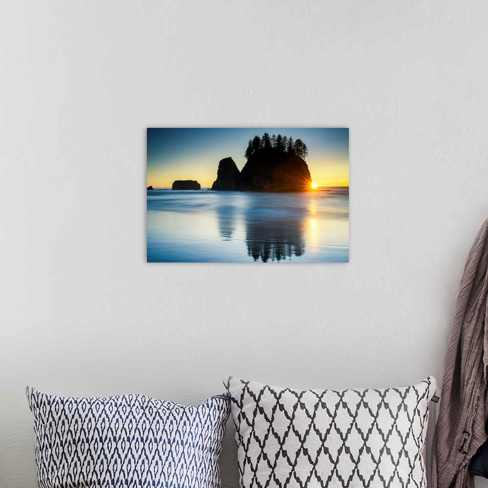 A bohemian room featuring Second Beach At Sunset, Olympic National Park, Washington, USA