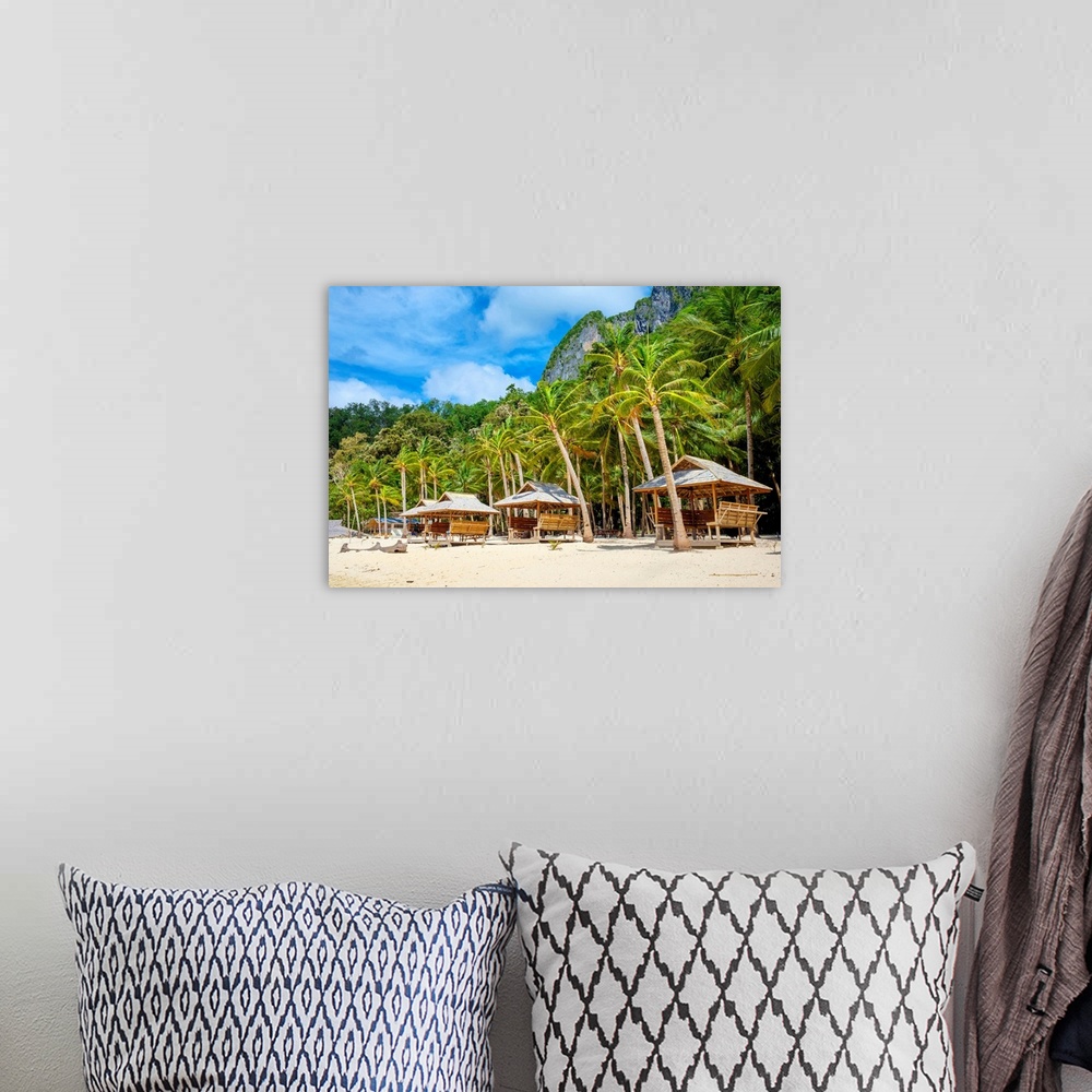 A bohemian room featuring Seven Commando Beach, El Nido, Palawan, Philippines.