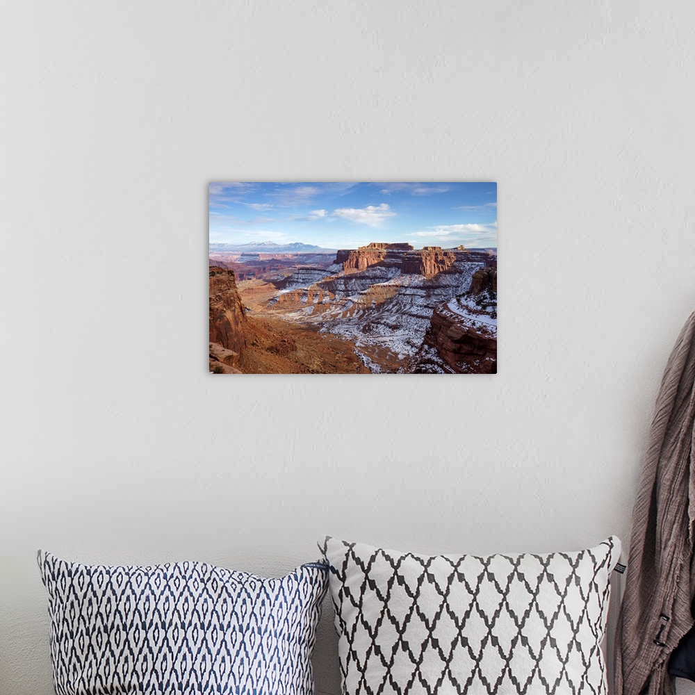 A bohemian room featuring Shafer Canyon Overlook, Canyonlands National Park, Moab, Utah, USA.