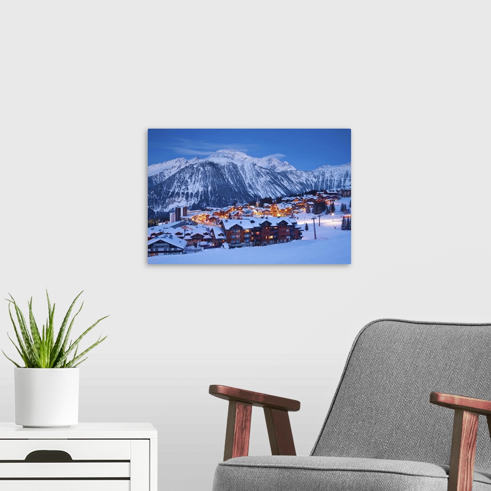 A modern room featuring Ski resort in Les Trois Vallees, Savoie, French Alps, France