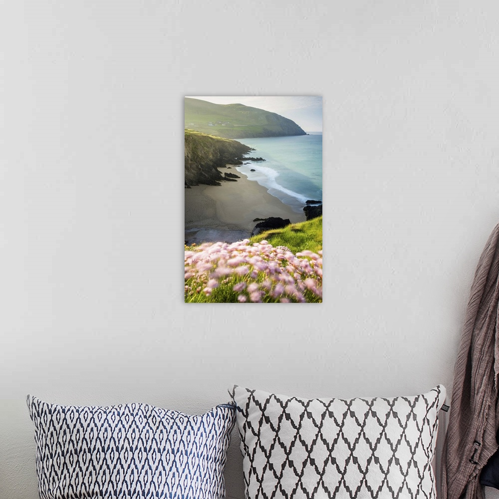 A bohemian room featuring Slea Head, Dingle peninsula, County Kerry, Munster province, Ireland, Europe. View of the Coumeen...