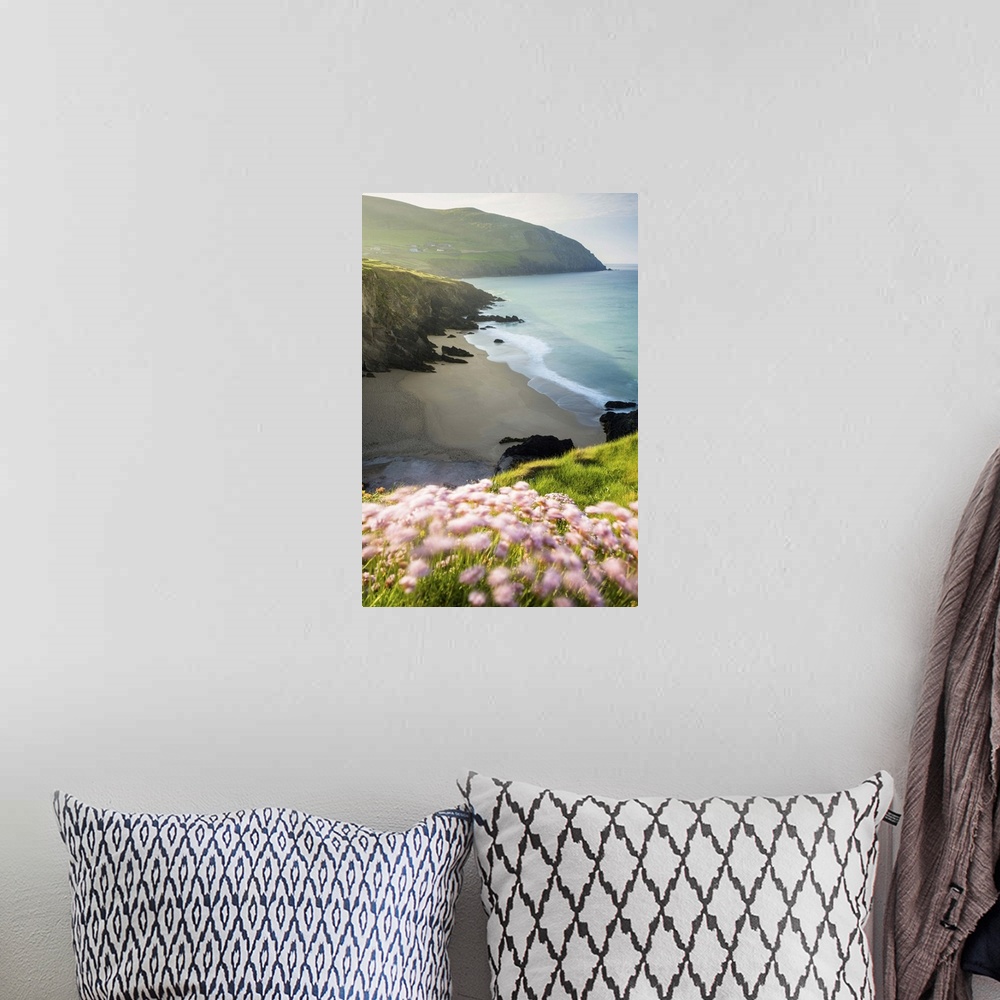 A bohemian room featuring Slea Head, Dingle peninsula, County Kerry, Munster province, Ireland, Europe. View of the Coumeen...