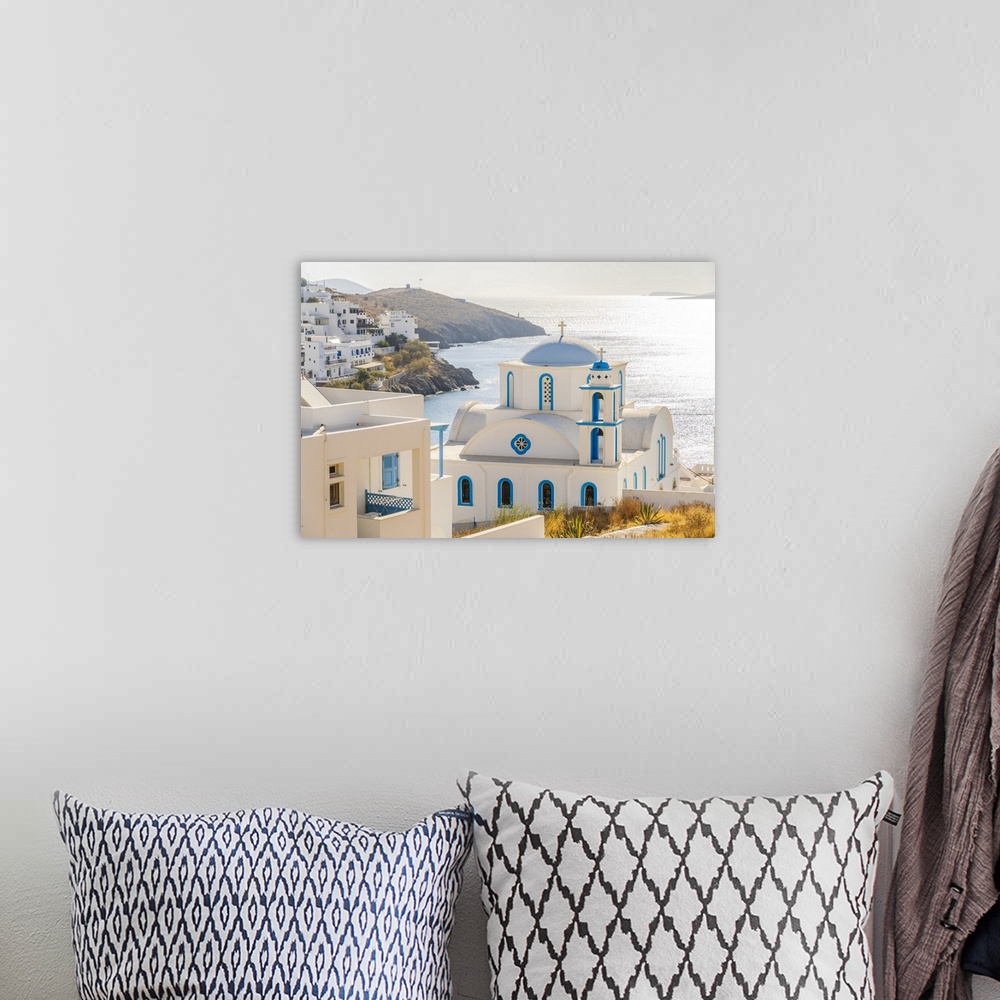 A bohemian room featuring Small chapel in Chora, Astypalaia, Dodecanese, Greek Islands, Greece