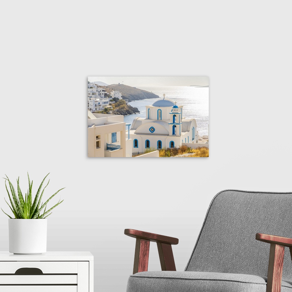 A modern room featuring Small chapel in Chora, Astypalaia, Dodecanese, Greek Islands, Greece
