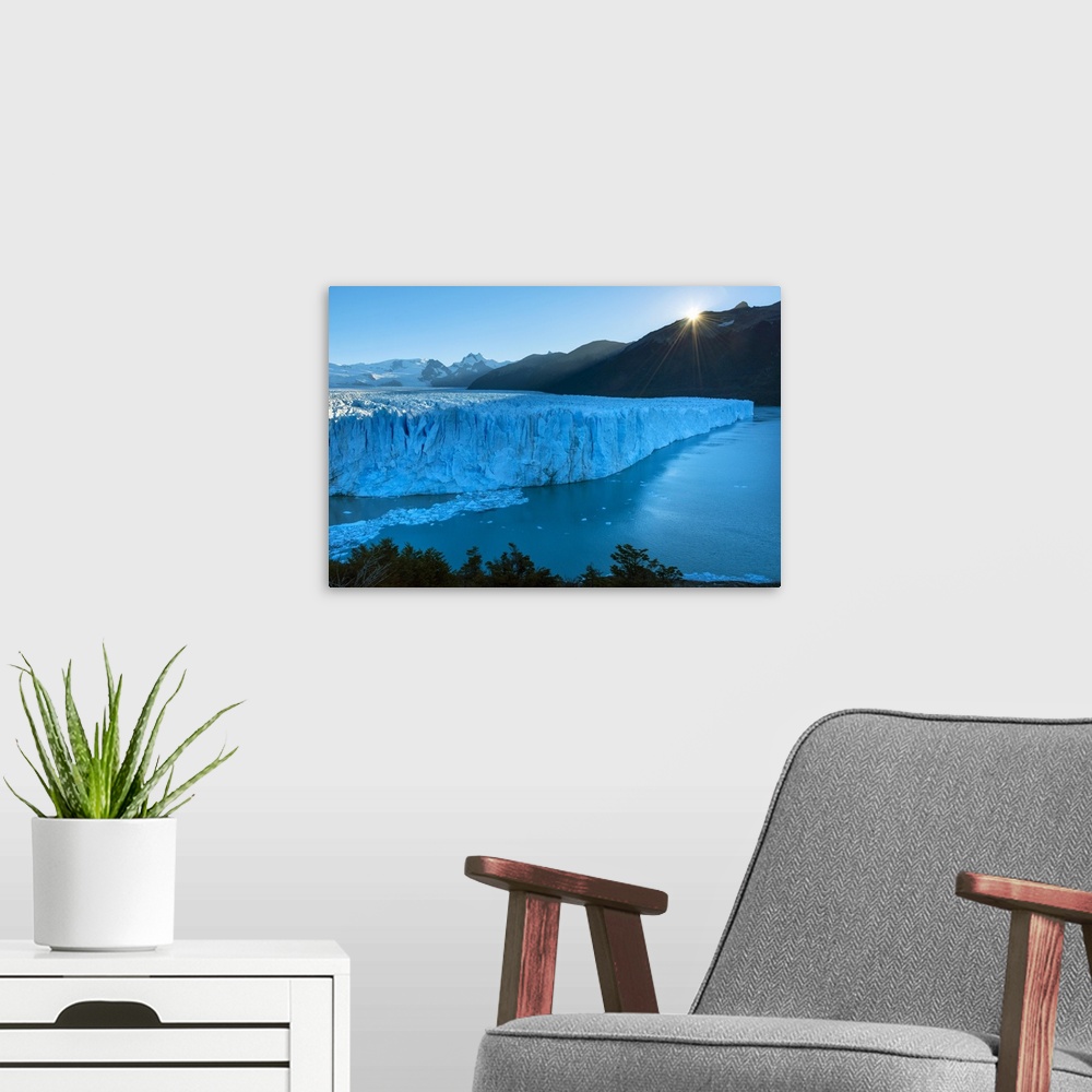 A modern room featuring South America, Patagonia, Argentina, Los Glaciares National Park, Perito Moreno glacier