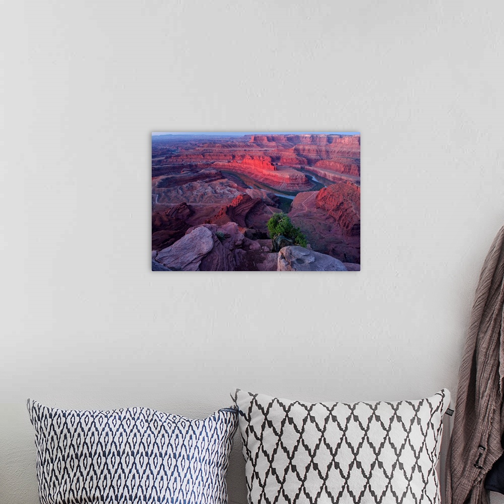A bohemian room featuring USA, Southwest, Colorado Plateau, Utah, Deadhorse Point State Park, Colorado river.