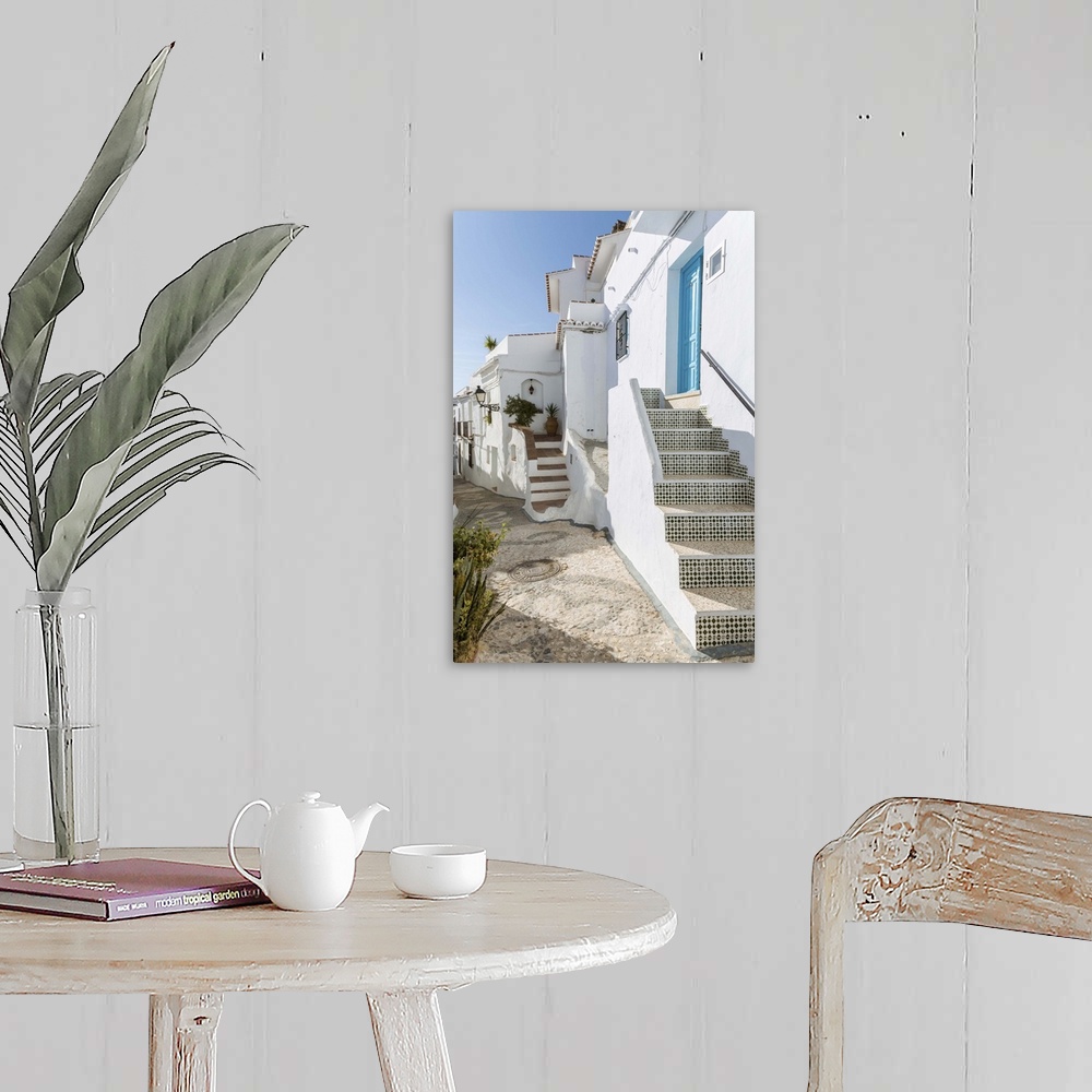 A farmhouse room featuring Spain, Andalusia, Malaga province, Frigiliana. Pueblo blanco (white village) of Frigiliana near N...