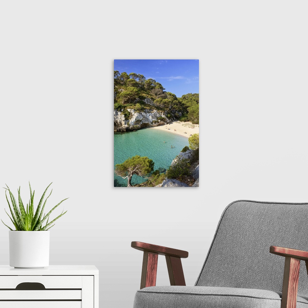 A modern room featuring Spain, Balearic Islands, Menorca, Cala Macarelleta