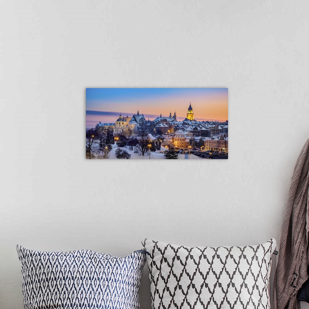 A bohemian room featuring Old Town Skyline featuring Dominican Priory, St John the Baptist Cathedral and Trinitarian Tower ...