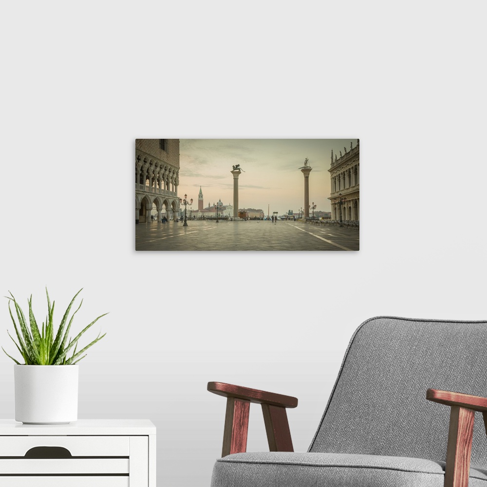 A modern room featuring St. Mark's Square (Piazza San Marco) Venice, Italy.