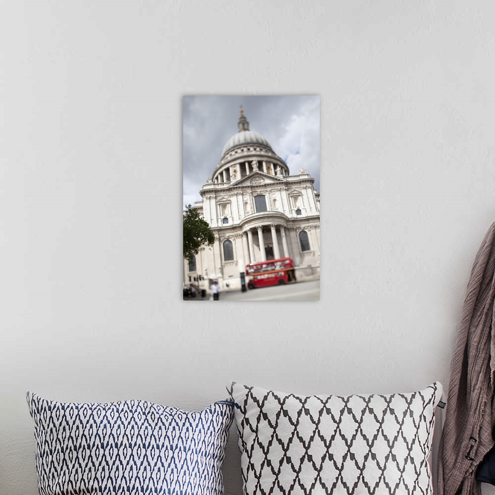 A bohemian room featuring St. Paul's Cathedral, London, England