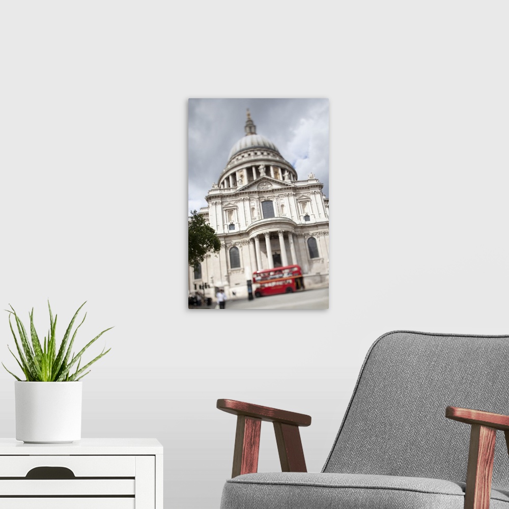 A modern room featuring St. Paul's Cathedral, London, England