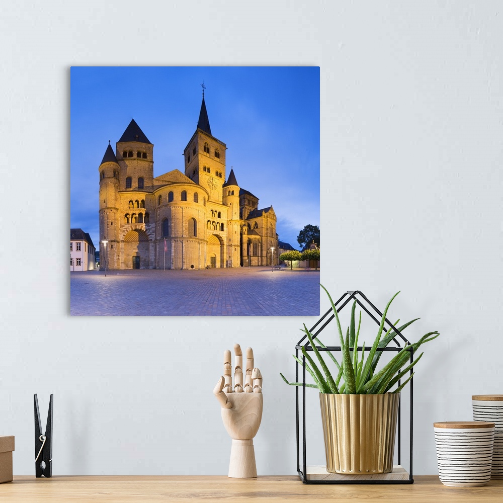 A bohemian room featuring St Peter's Cathedral (UNESCO World Heritage Site), Trier, Rhineland-Palatinate, Germany.