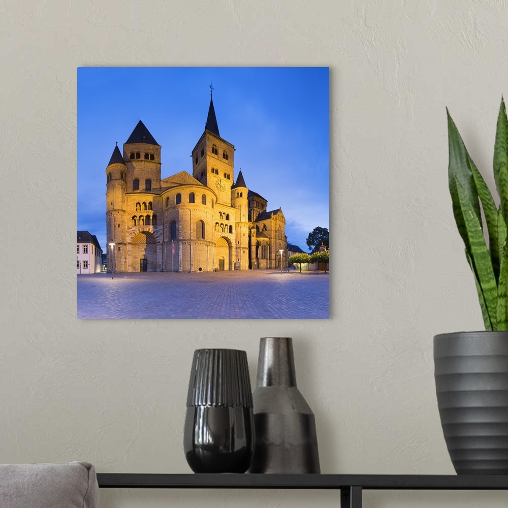 A modern room featuring St Peter's Cathedral (UNESCO World Heritage Site), Trier, Rhineland-Palatinate, Germany.